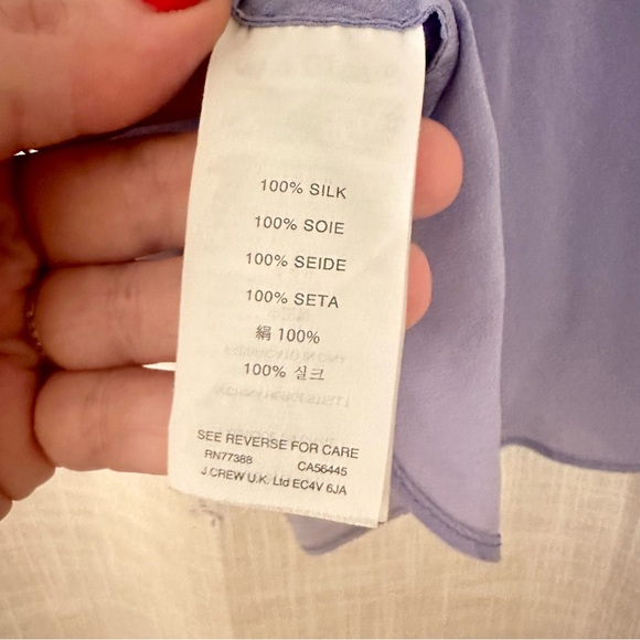 Vintage J Crew Silk Tank Top Sheer Blue Periwinkle Pretty Feminine Coquette - Picture 5 of 6